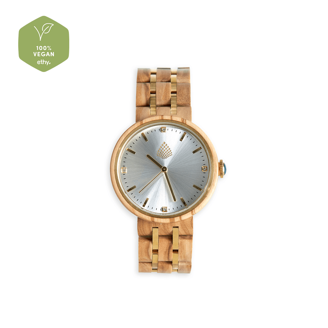 The Teak: Natural Wood Watch for Women