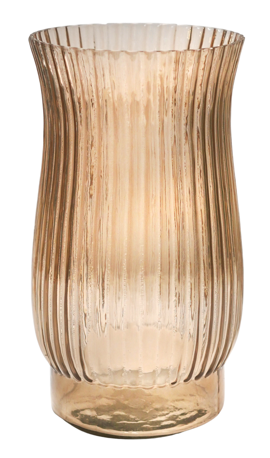 Airlie Ribbed Vase Apricot Medium