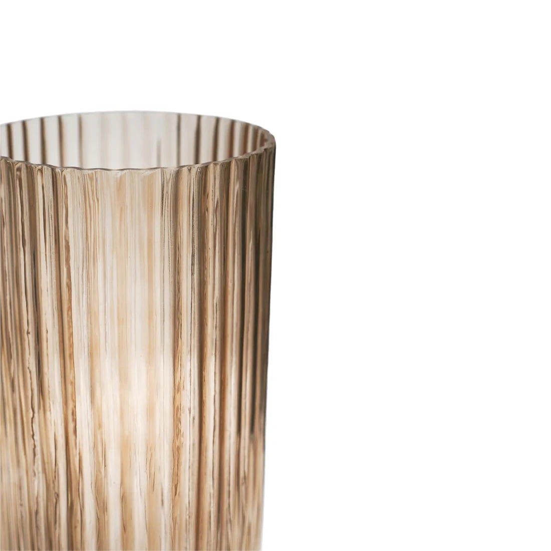 Daphne Ribbed Vase Apricot Medium