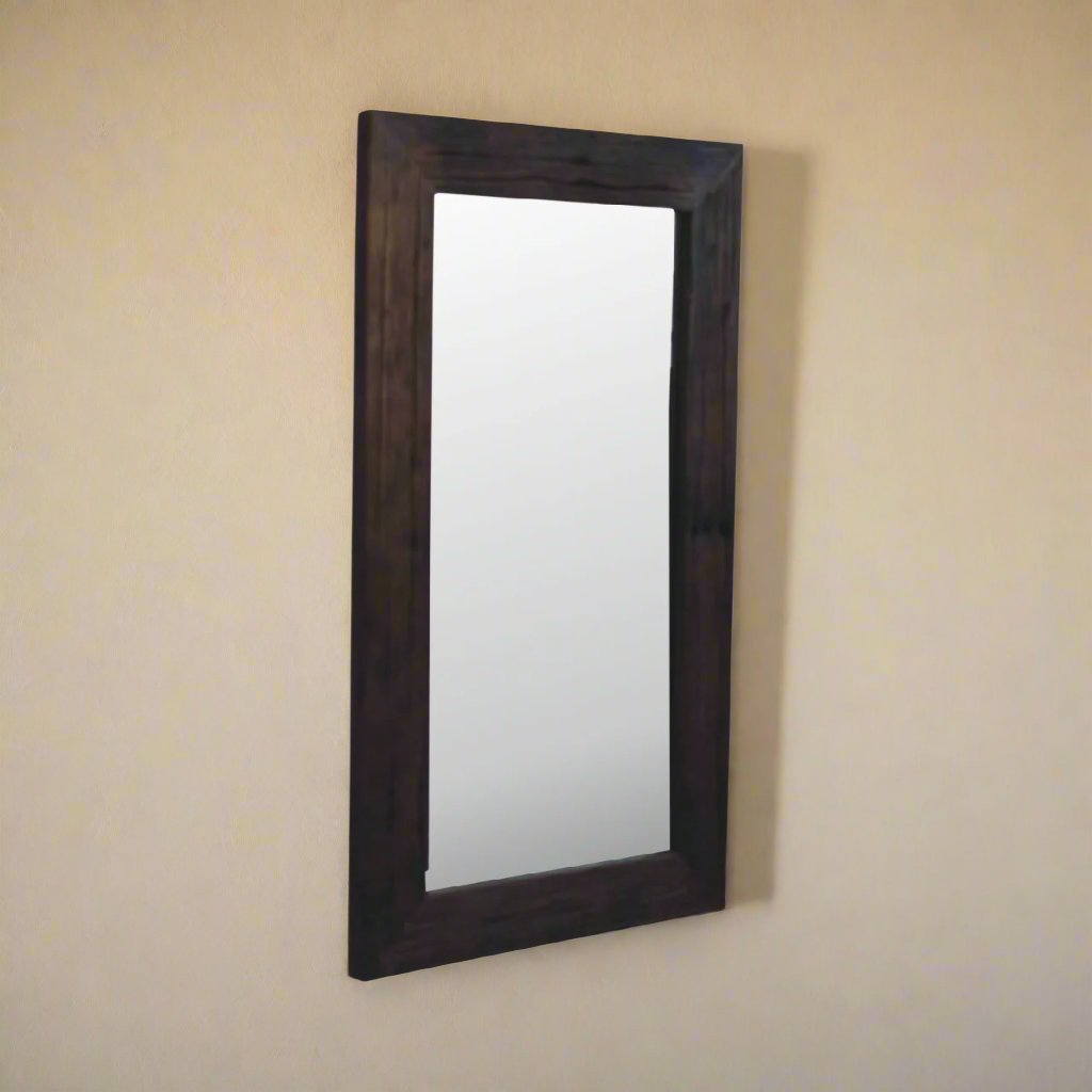 recycled wood mirror