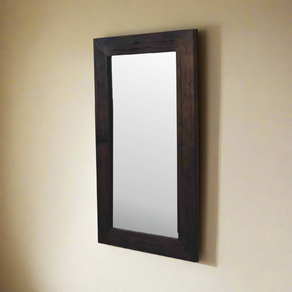 recycled wood mirror