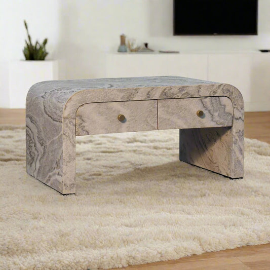 marble effect coffee table