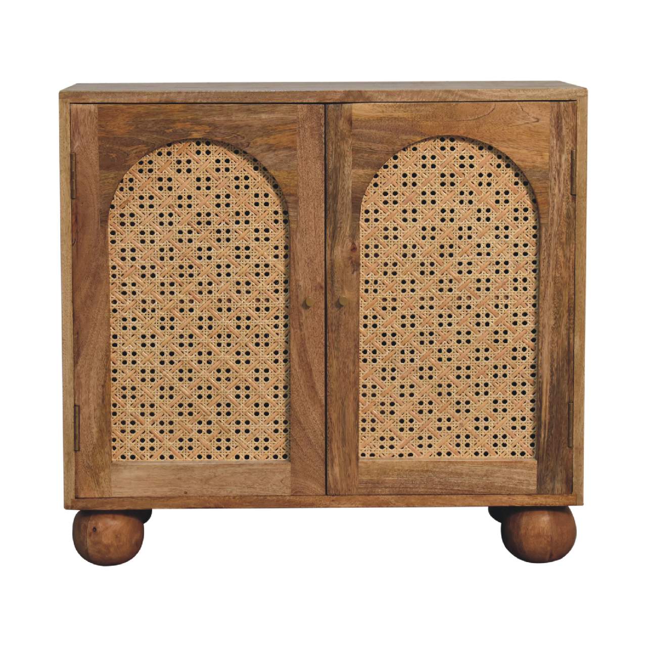 rattan curved arch storage cabinet