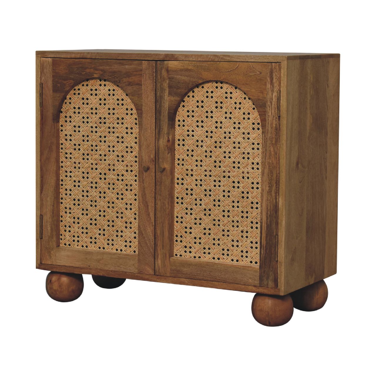 rattan curved arch storage cabinet