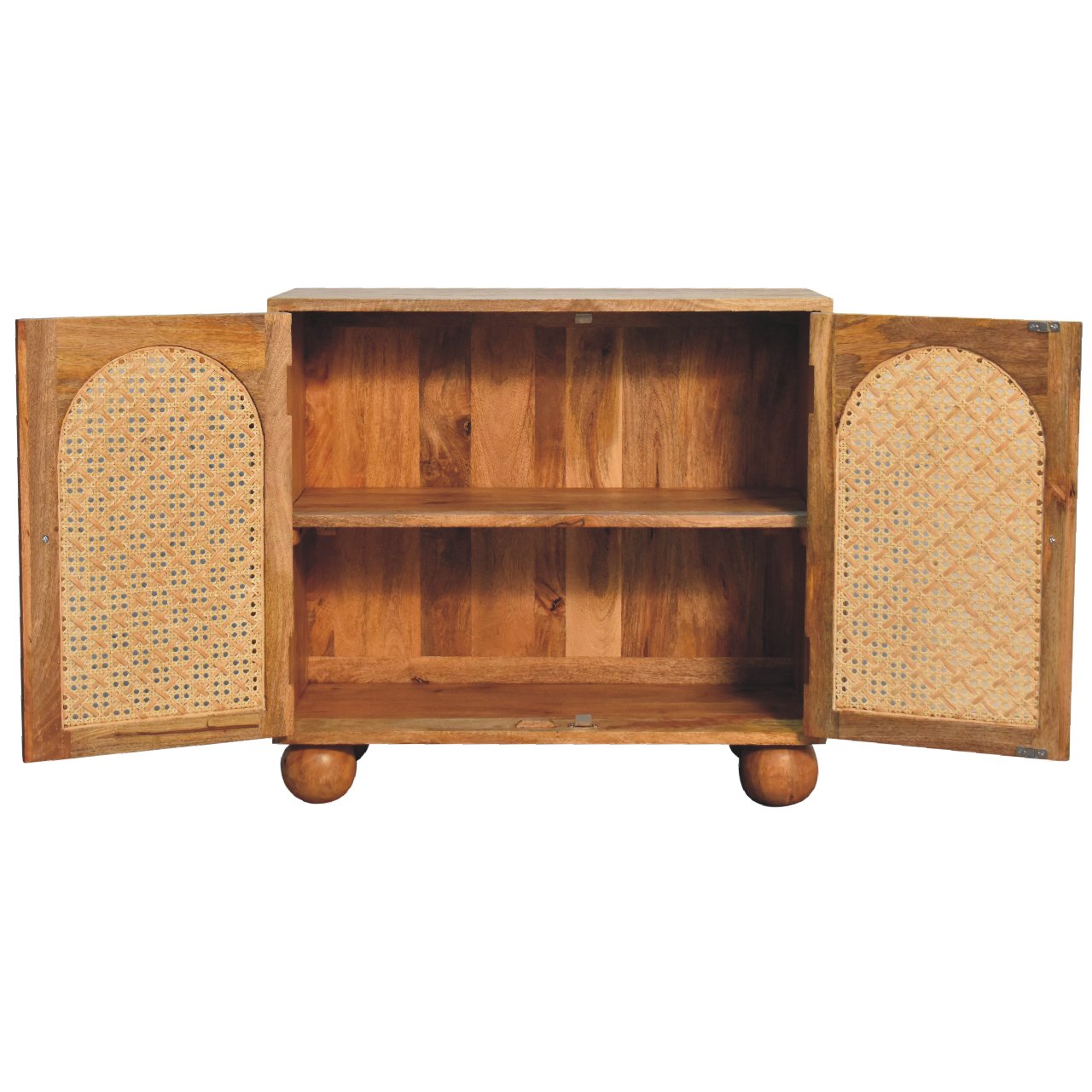 rattan curved arch storage cabinet