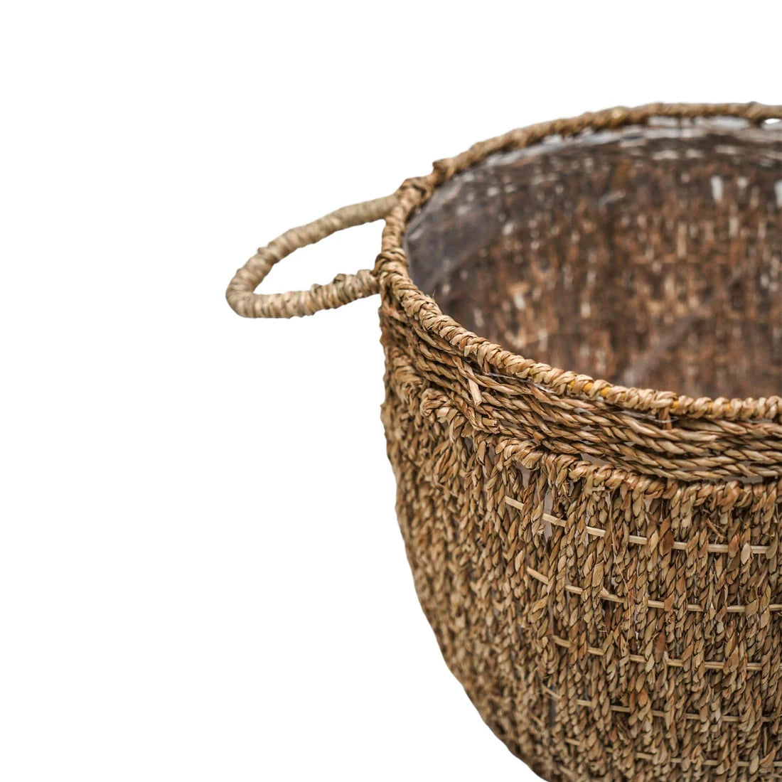 Seagrass Lined Basket Natural Set of 2