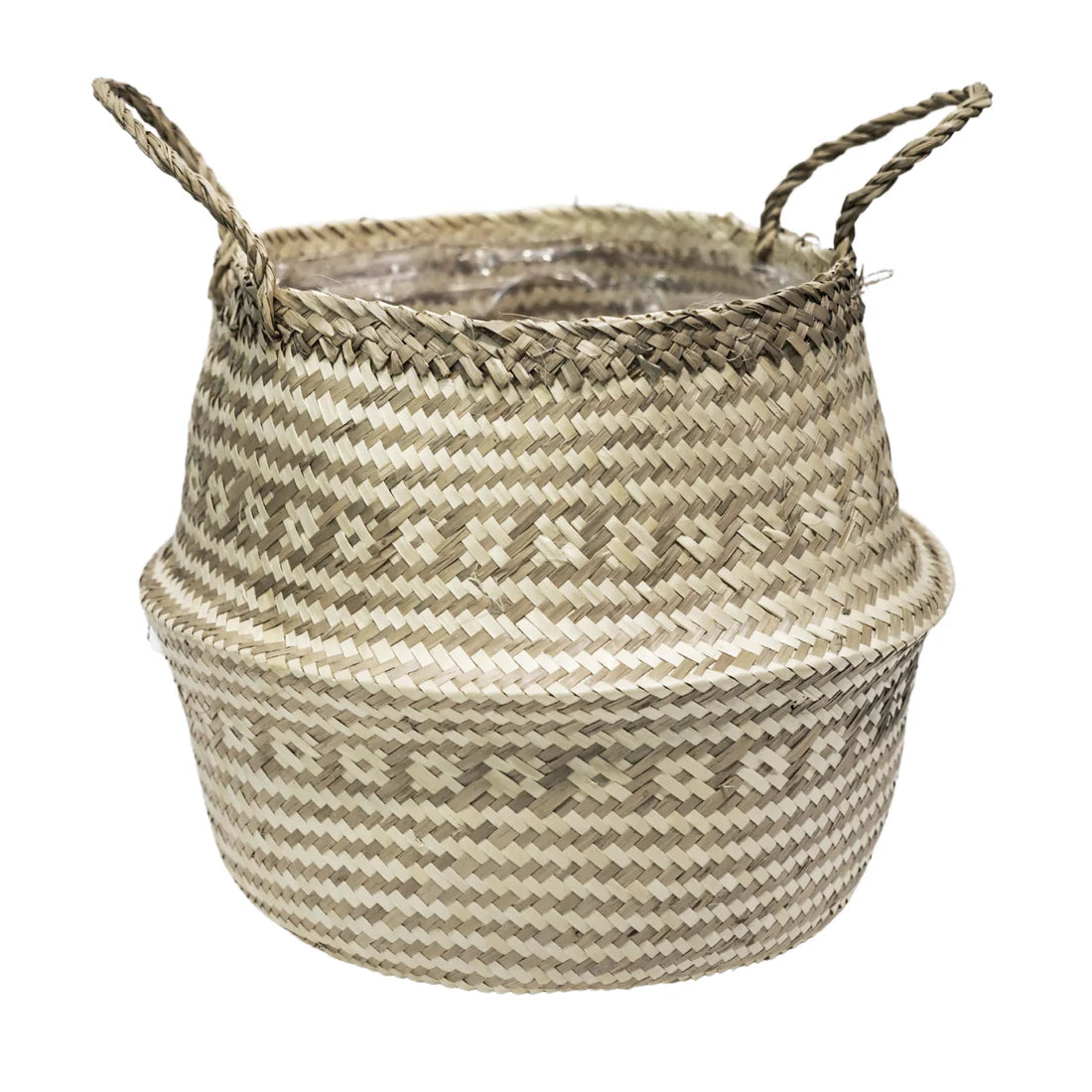 Seagrass Tribal Lined Basket Medium