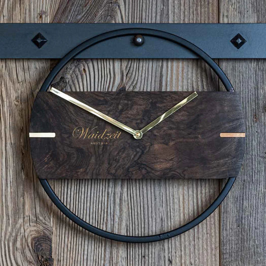 Waidzeit Wall Clock Novum Premium Walnut