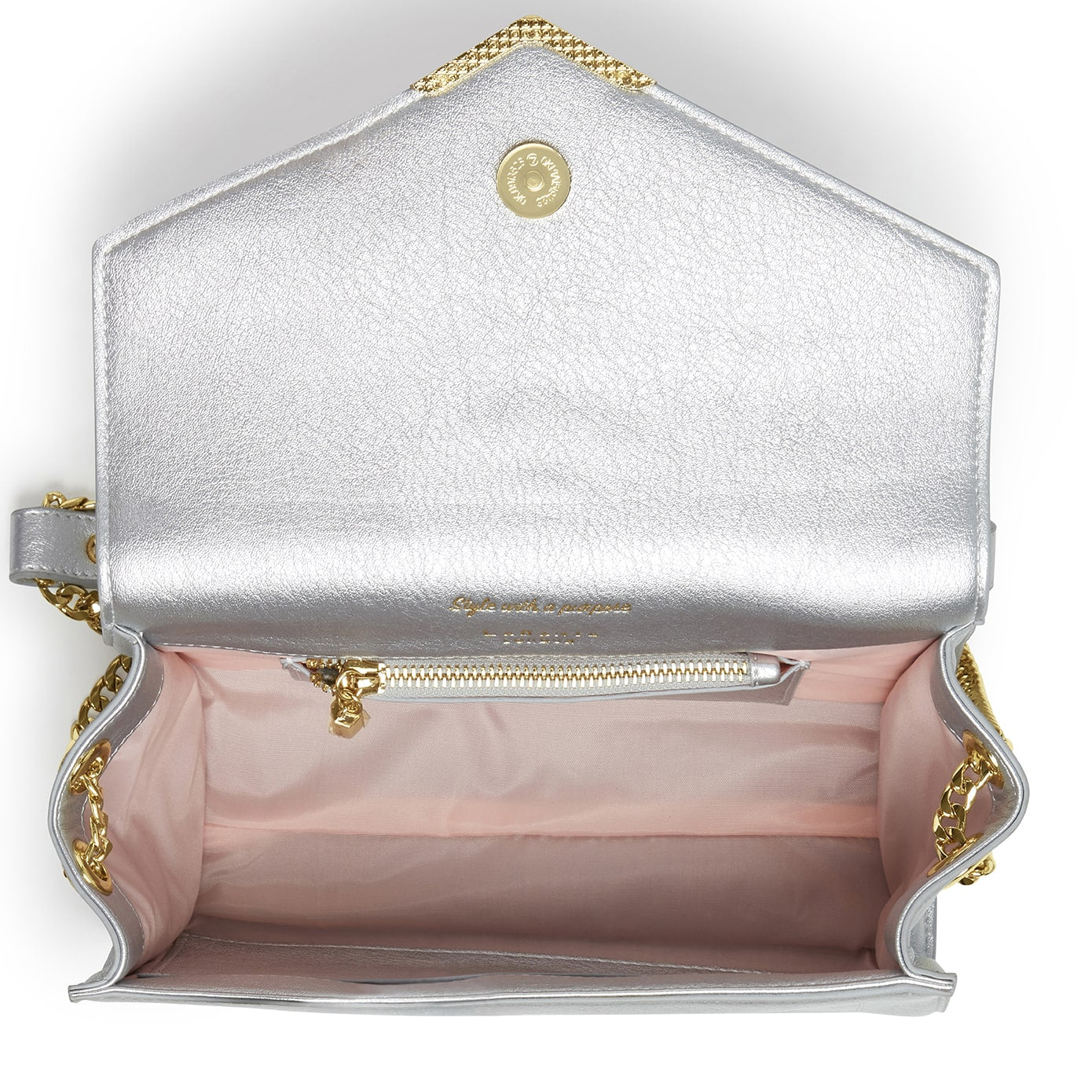 Kensington Silver Vegan Cross-Body Bag