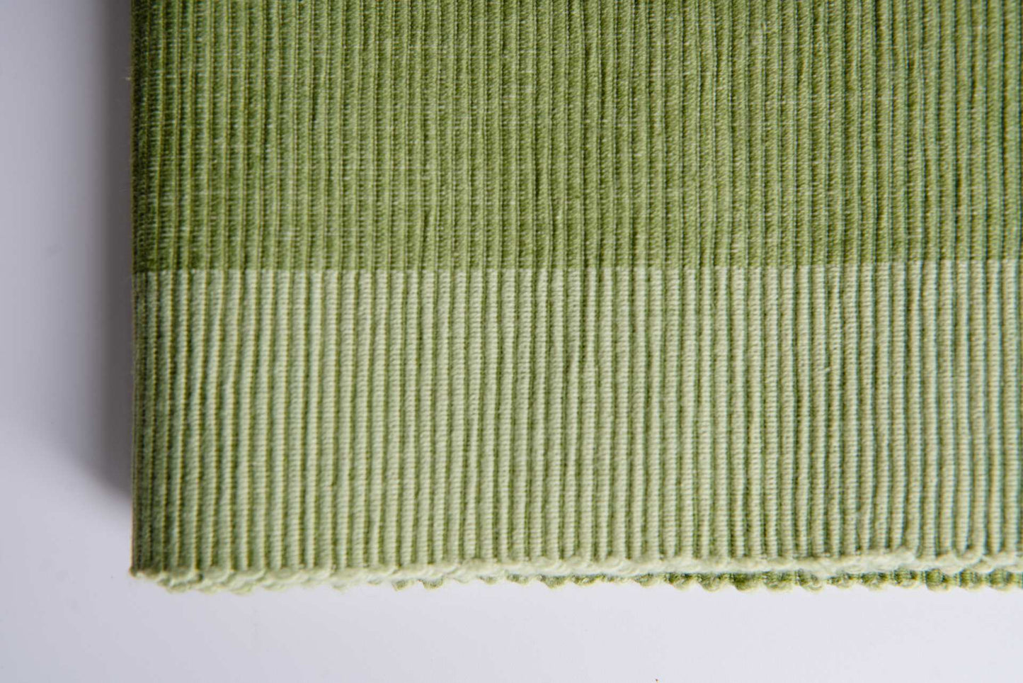 Luxury Table Runner Green - Organic Cotton & Handmade