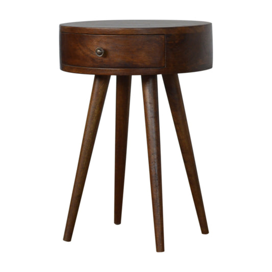 Nordic Chestnut Circular Bedside