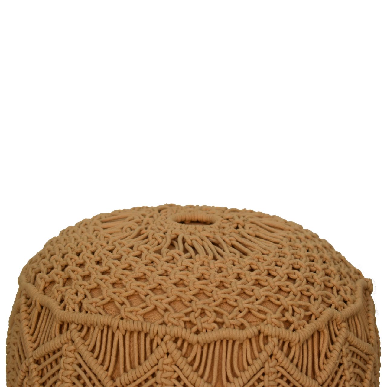 Crotchet Mustard Footstool