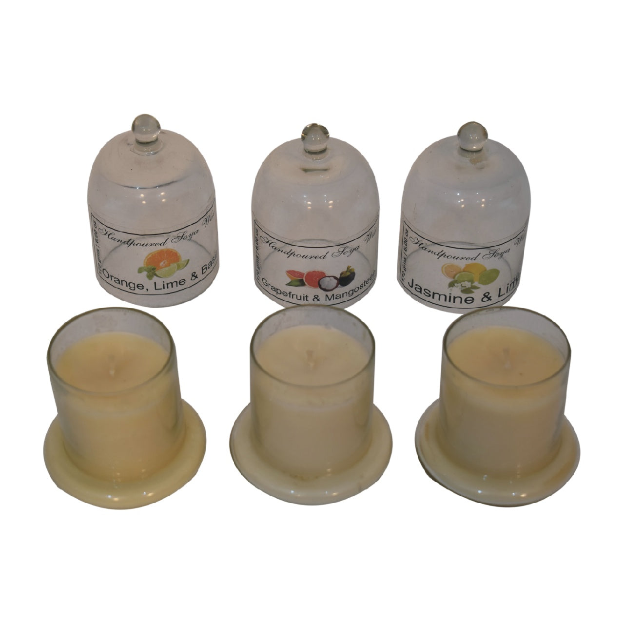 Bell Jar Candle Set of 3 (Fruit)