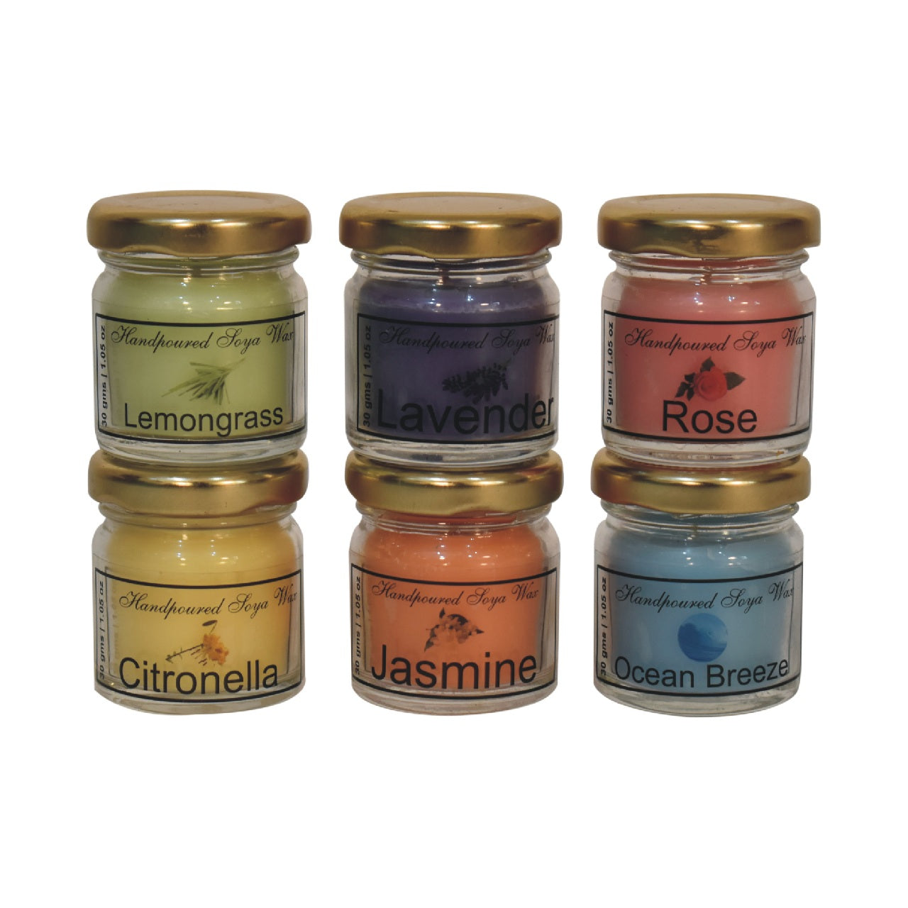 Mini Candle Set of 6 (Summer)