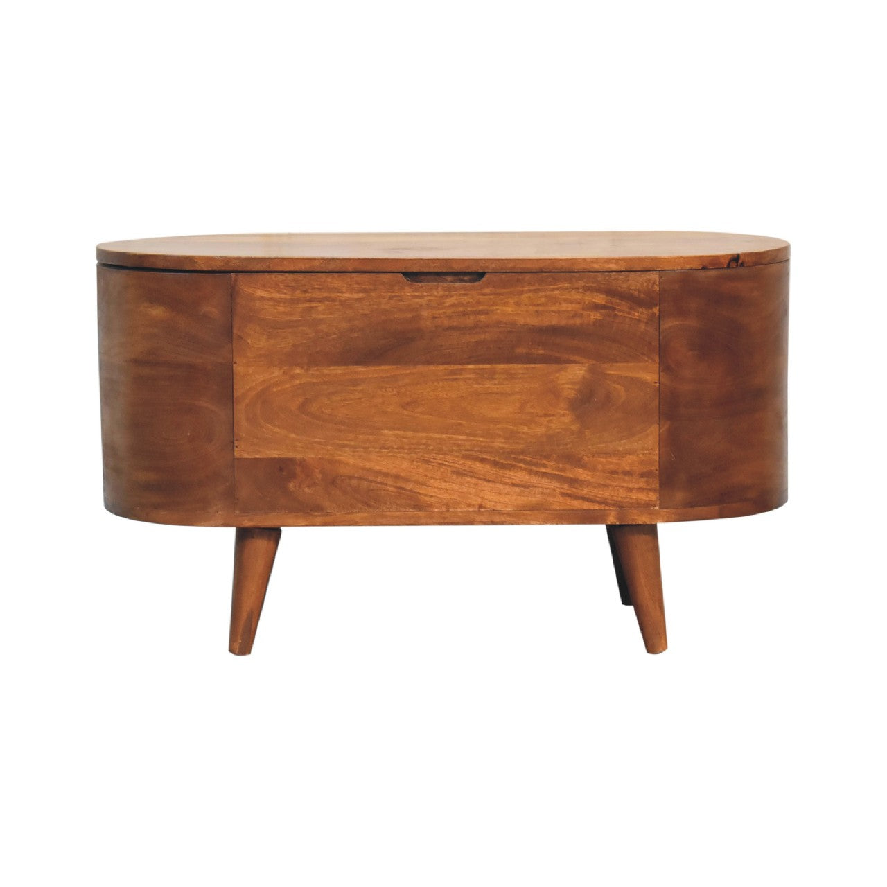 Chestnut Rounded Lid up Blanket Box