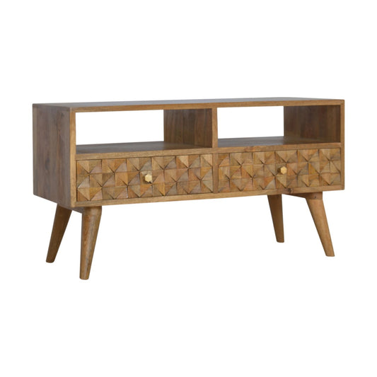 Diamond Carved TV Unit