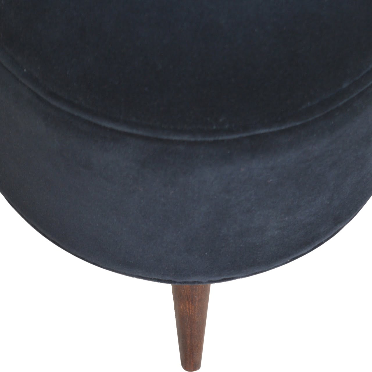 Black Velvet Nordic Style Footstool