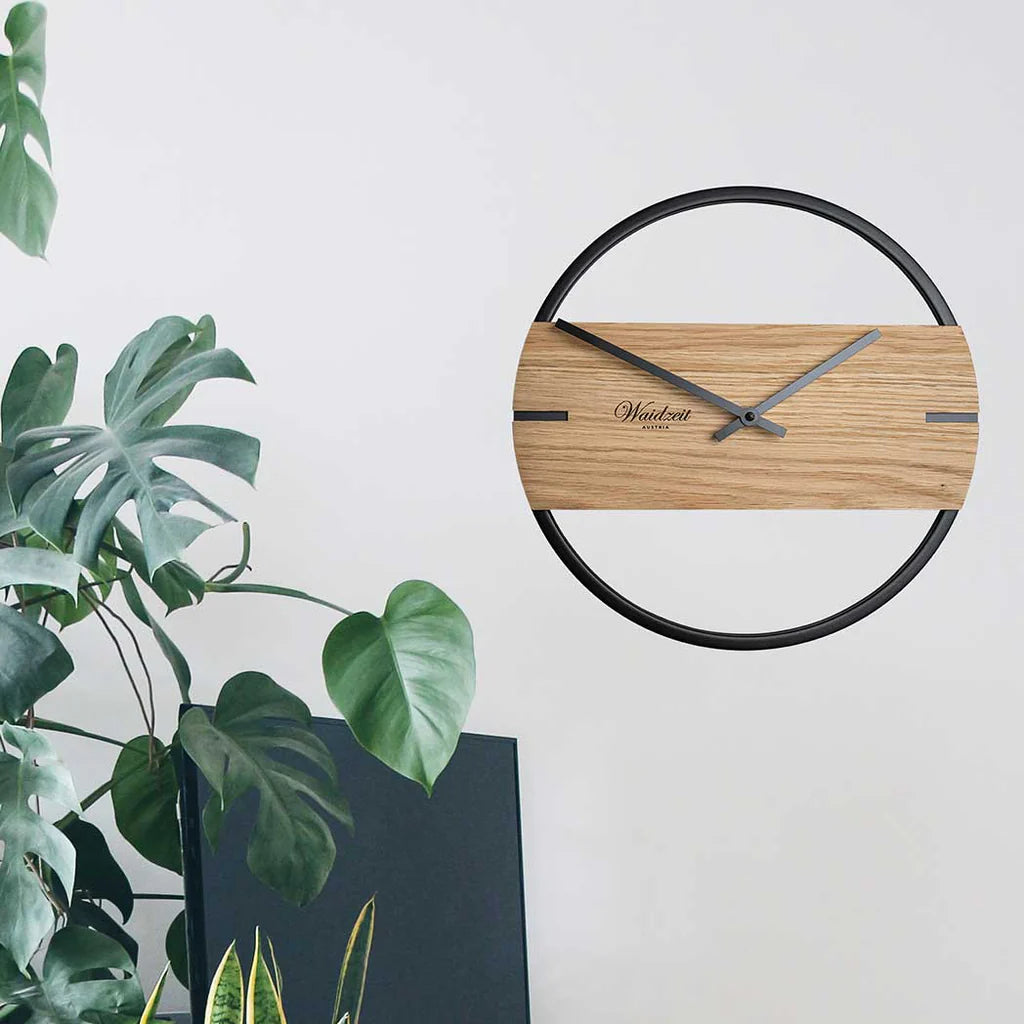 Waidzeit Wall Clock Novum Oak