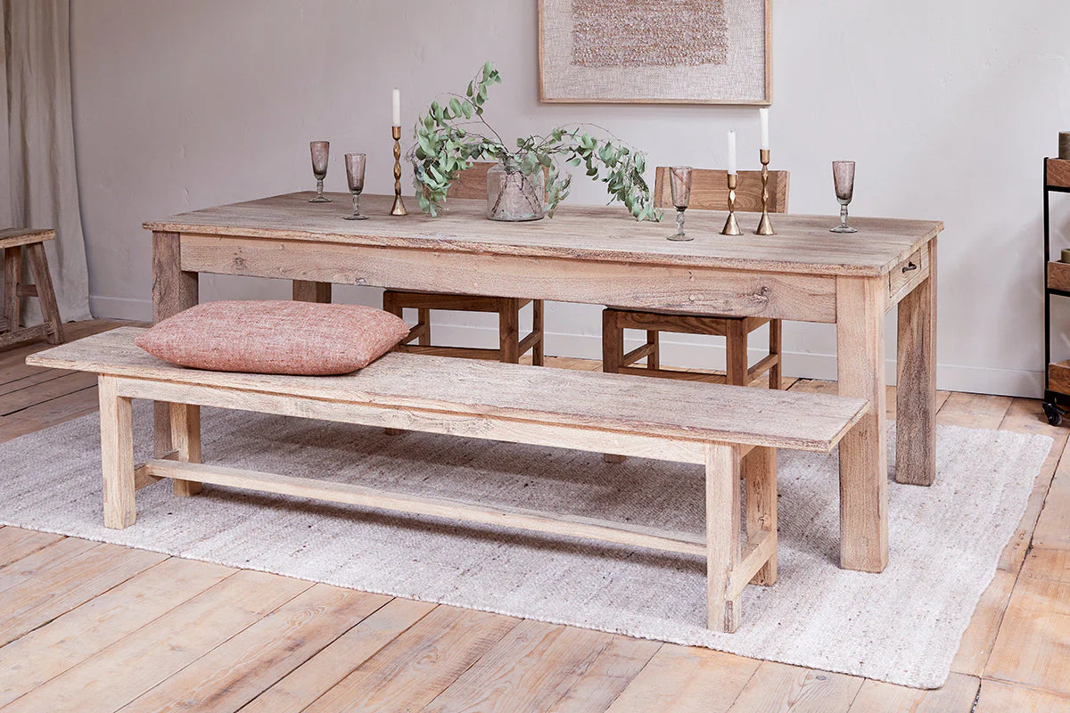 Nkuku fioni reclaimed wood dining table