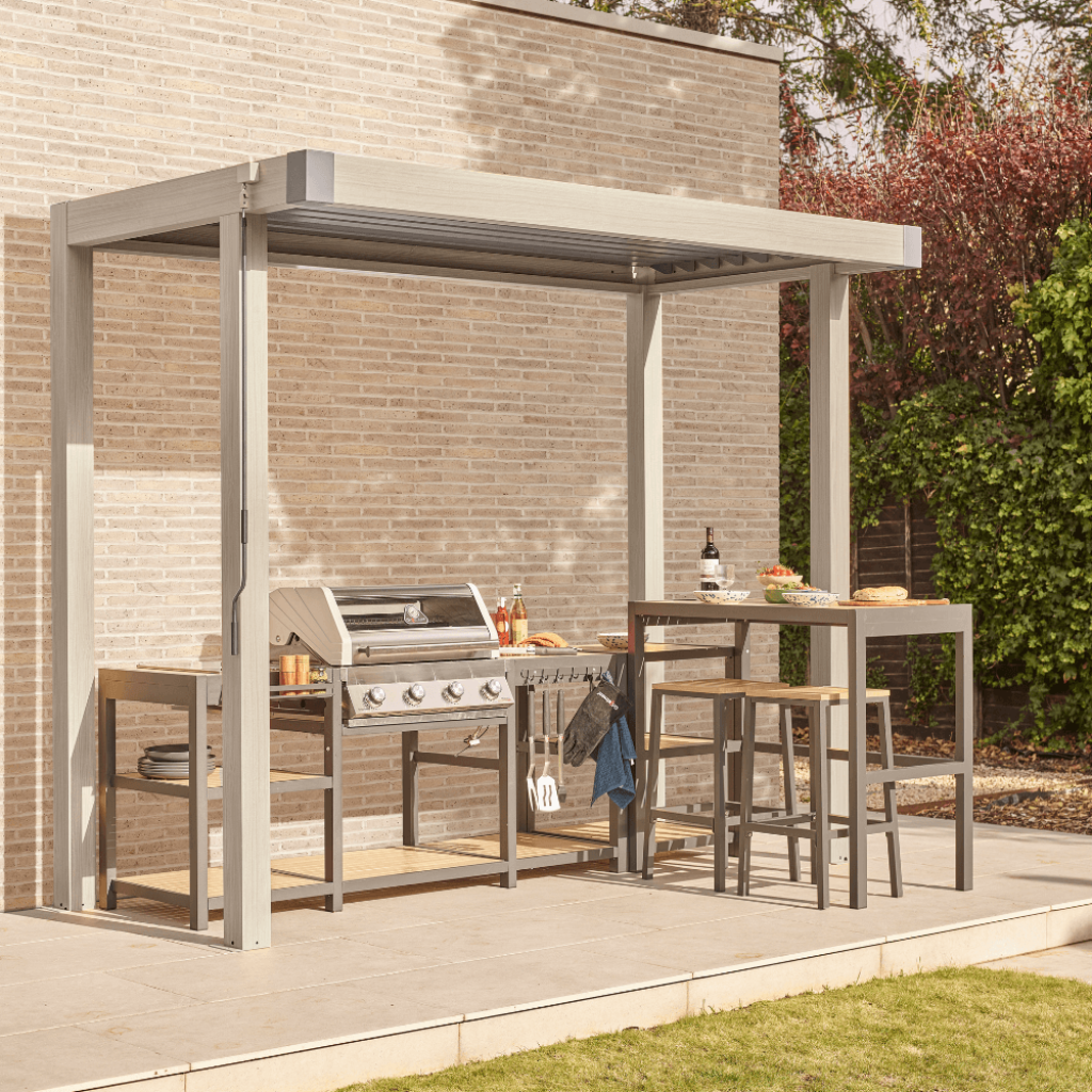 The Best Outdoor Kitchen Set-ups for Summer 2026 for Sustainable Brands Savannah BBQ Pergola Kit - Birch