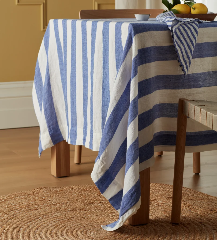 Our Sustainability Standards Cobalt Cora Tablecloth