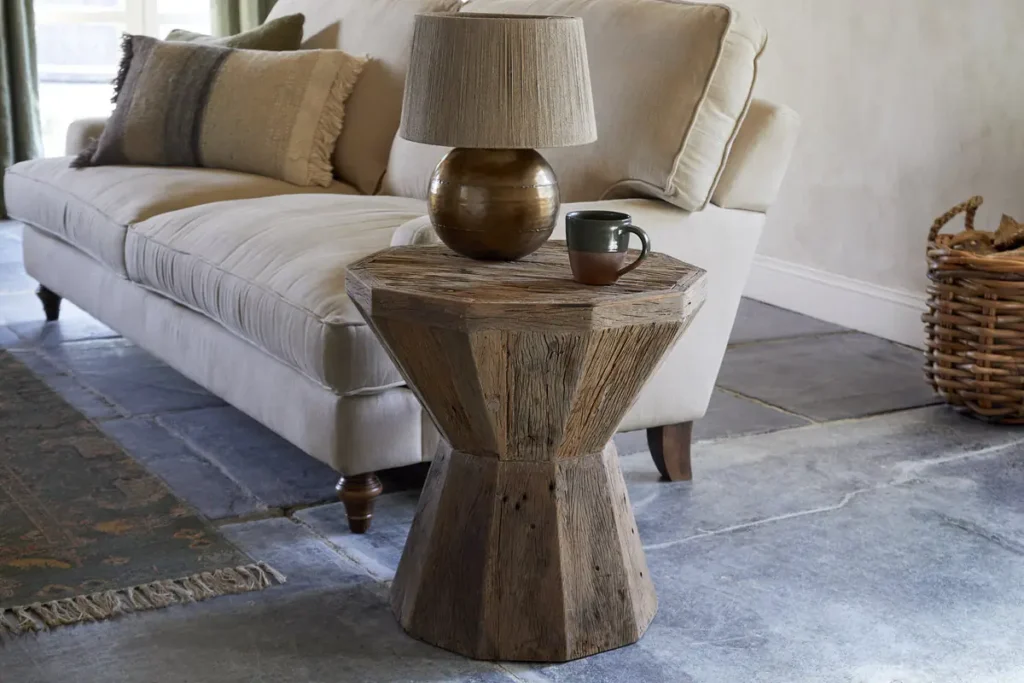 Juhi Reclaimed Wood Side Table - Natural by Nkuku