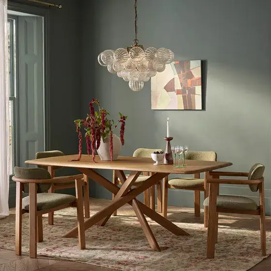 Cruz solid oak dining table by atkin and thyme