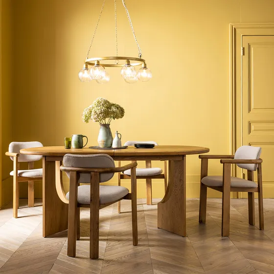 umi solid oak dining table by atkin and thyme