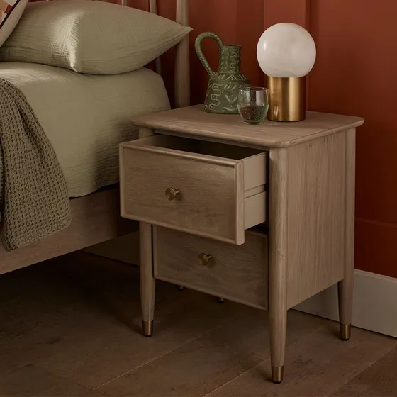 sustainable furniture claims and how to understand them showing a wooden bedside table 