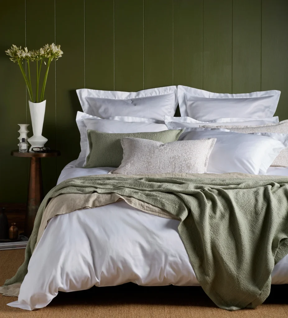 How to Create a Sustainable Bedroom: A Practical Guide White Luxury 600 Thread Count Cotton Bed Linen from Secret Linen Store with a soft sateen finish in white.