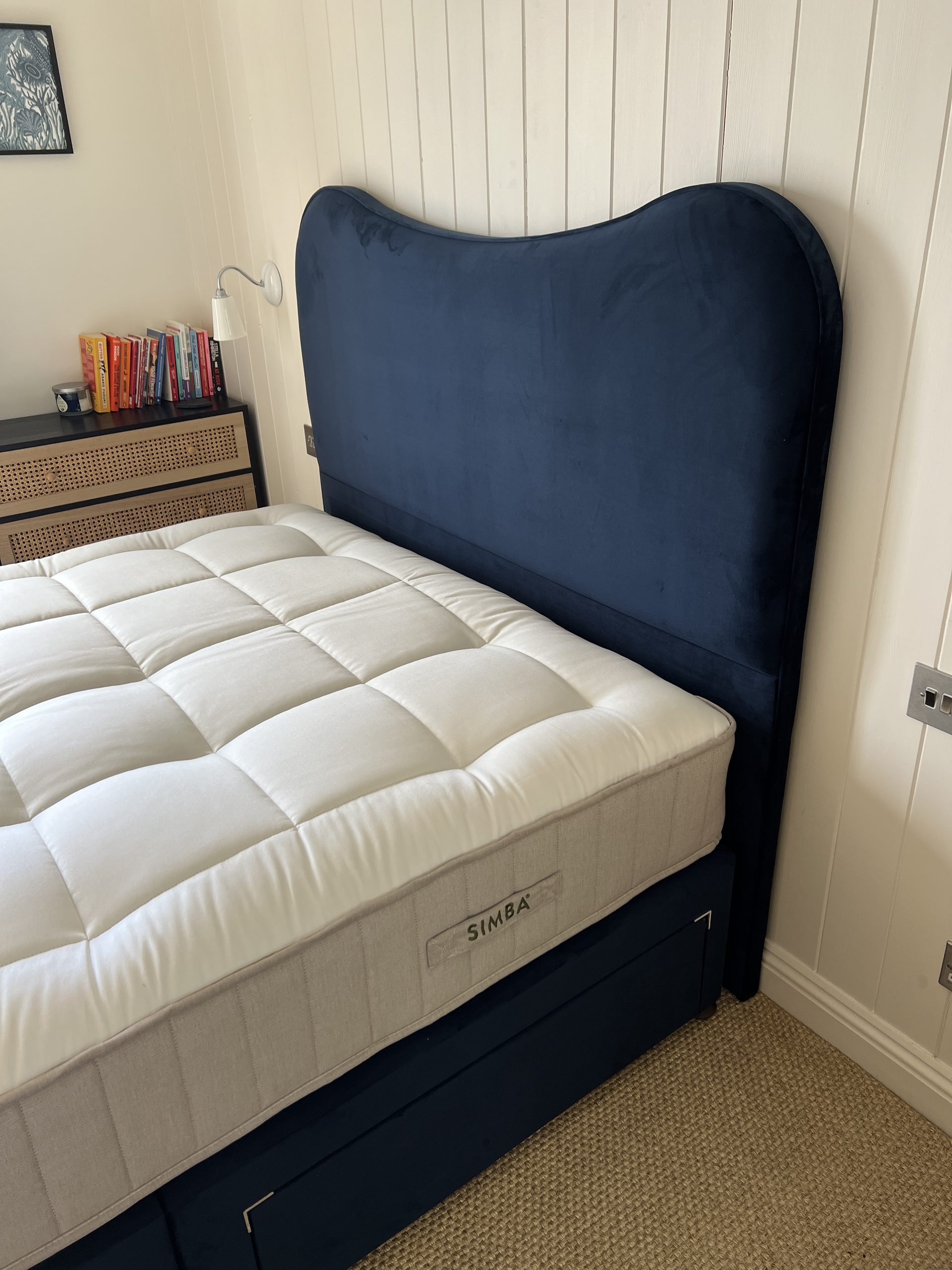 Simba Jesmond Bed Review: Is the Navy Velvet Bed Worth It? IMG 3670 scaled 1