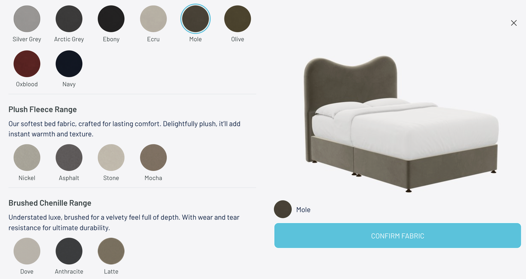 The Brushed Chenille Range of fabrics